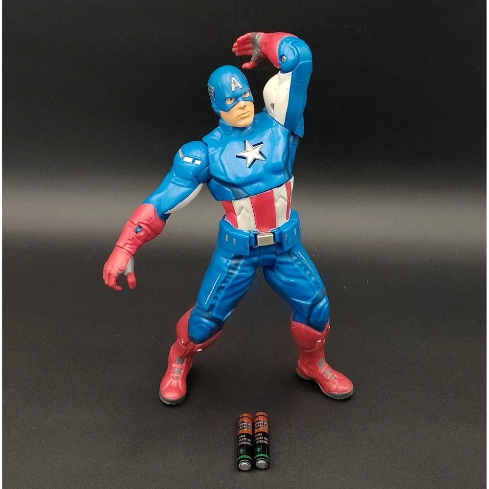 Captain‎ America Avengers Marvel Talks Toy Electronic Fig 2012 10"👀📸SEE📏📸